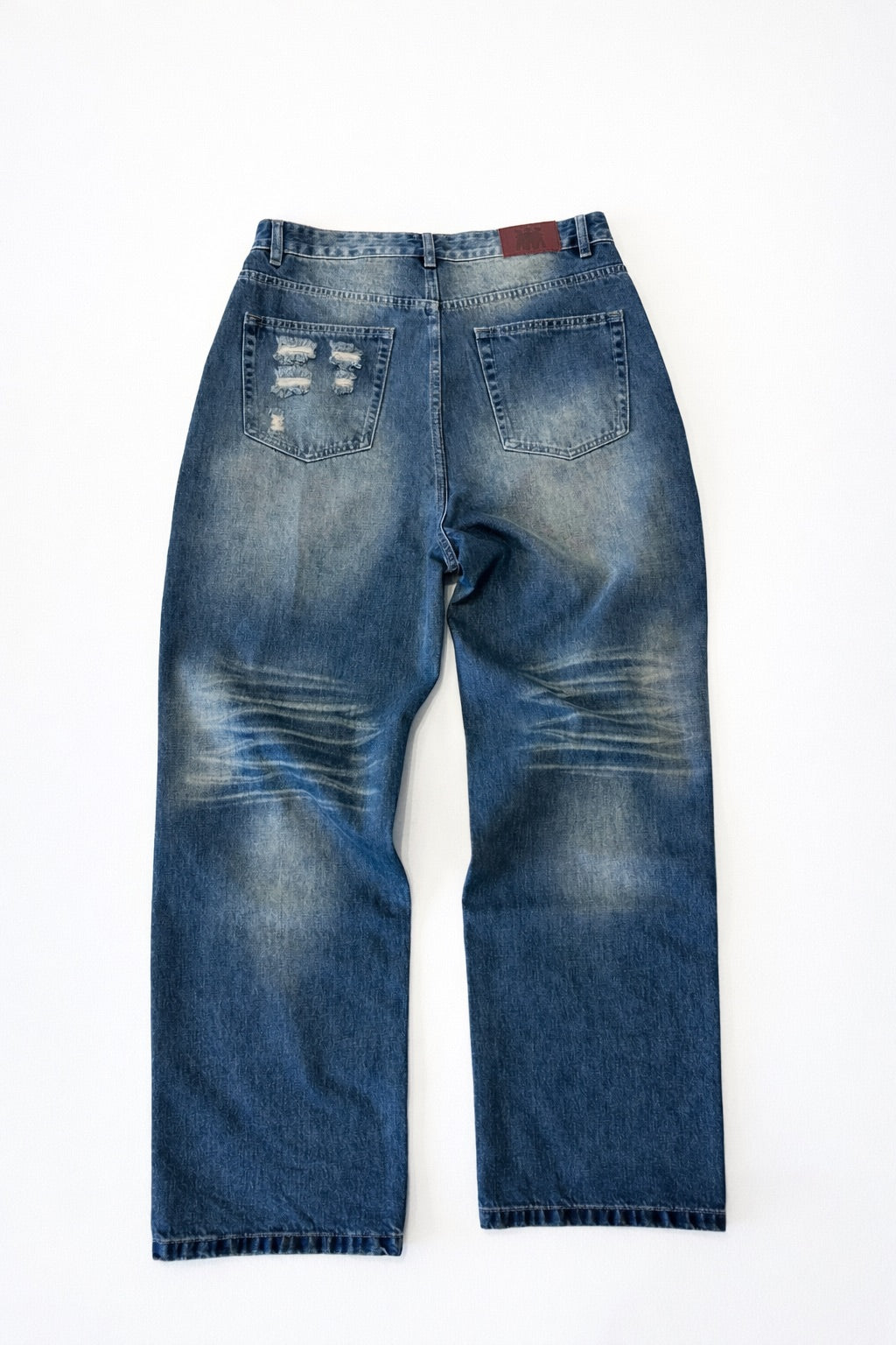 Distressed Baggy Blue Jeans